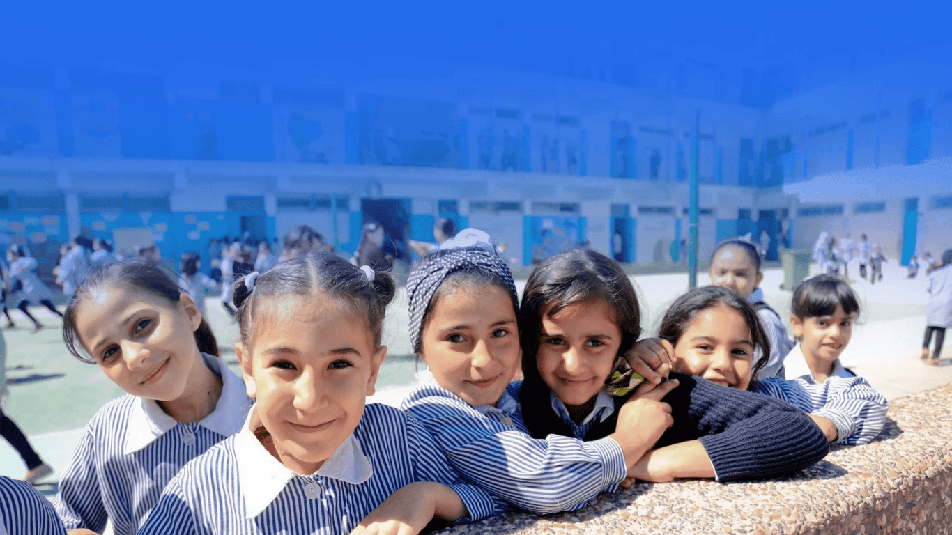 Palestinian children and families receiving education and humanitarian support in a UNRWA supported community center